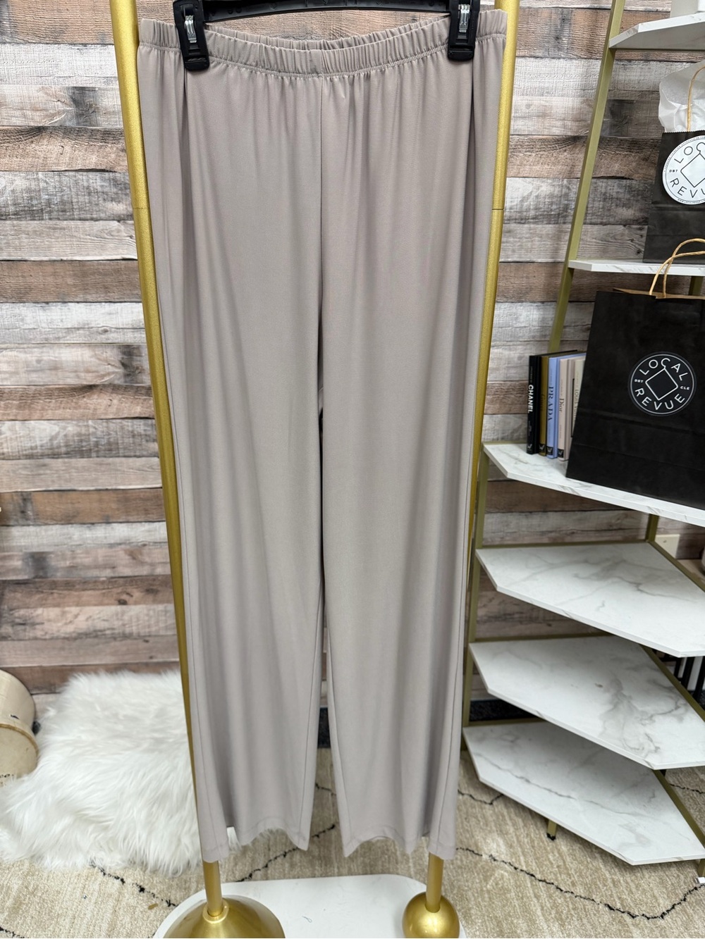 R&M Richards Taupe Wide Leg Pants 14